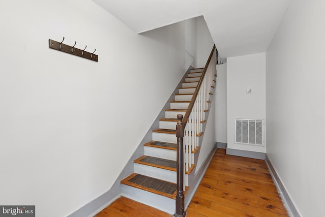 306 W Chapline St, Sharpsburg, MD 21782 - staircase with wood-type flooring and baseboards