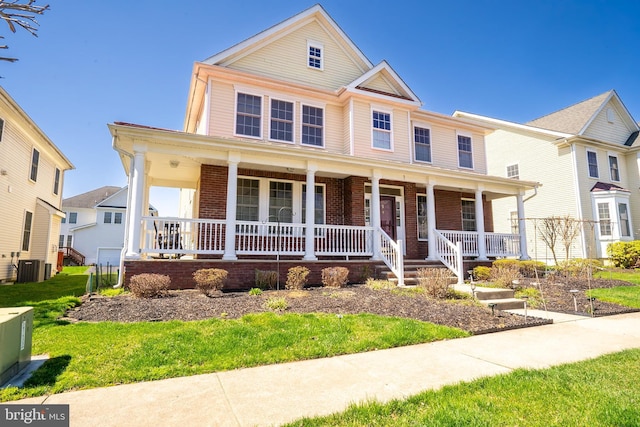 5 Susannah Dr, Chesterfield, NJ 08515 - view of front facade featuring covered porch and brick siding
