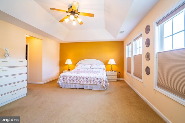 5 Susannah Dr, Chesterfield, NJ 08515 - carpeted bedroom featuring baseboards, ceiling fan, and a raised ceiling