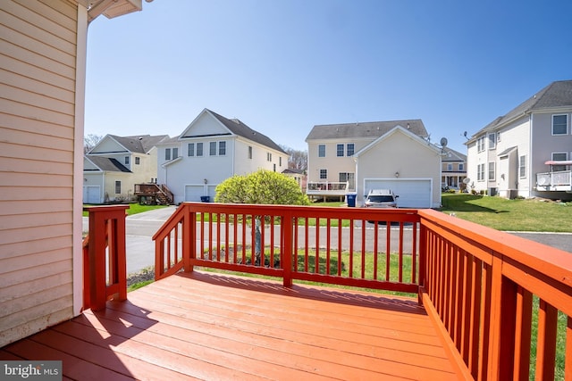 5 Susannah Dr, Chesterfield, NJ 08515 - wooden deck featuring a grill, a residential view, and a garage