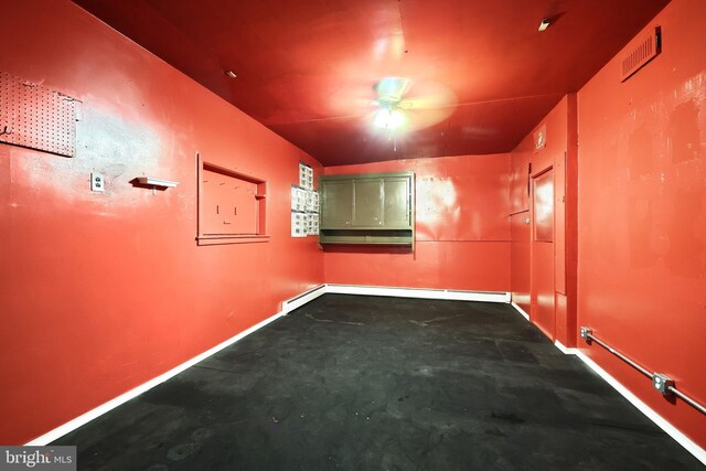 14 Longview Rd, Seven Valleys, PA 17360 - interior space featuring baseboards, ceiling fan, baseboard heating, and visible vents