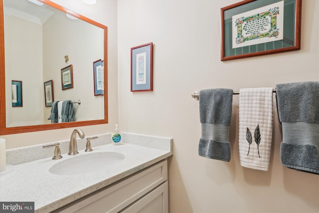 7906 Plum Creek Dr, Gaithersburg, MD 20879 - bathroom with vanity and crown molding