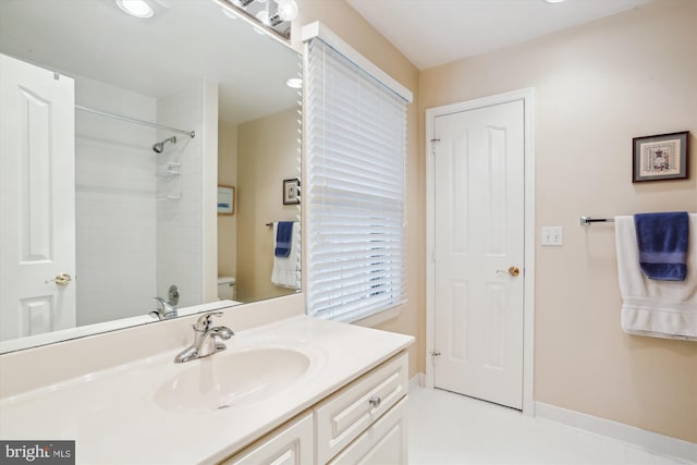 7906 Plum Creek Dr, Gaithersburg, MD 20879 - full bathroom with toilet, vanity, and baseboards