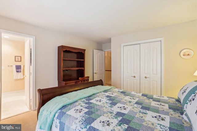 7906 Plum Creek Dr, Gaithersburg, MD 20879 - carpeted bedroom with a closet and ensuite bath