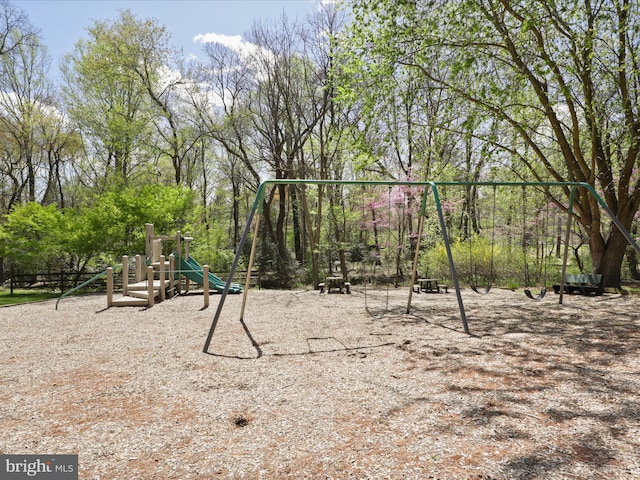view of community jungle gym