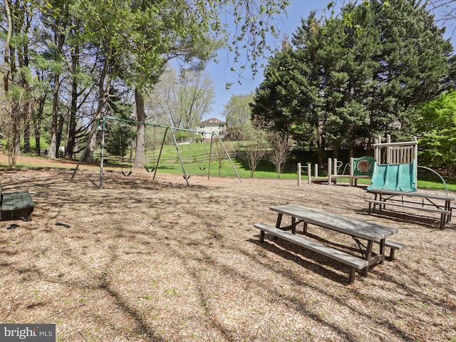 view of home's community featuring playground community