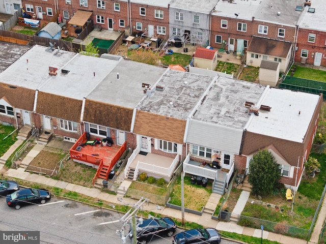 bird's eye view featuring a residential view