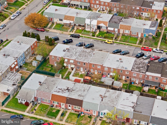 bird's eye view featuring a residential view