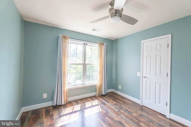 9184 Laurel Highlands Pl, Manassas, VA 20112 - spare room with a ceiling fan, wood finished floors, and baseboards