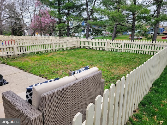 view of yard with fence private yard