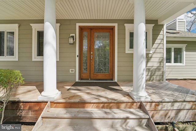 264 Capote Ct E, Severna Park, MD 21146 - doorway to property featuring covered porch