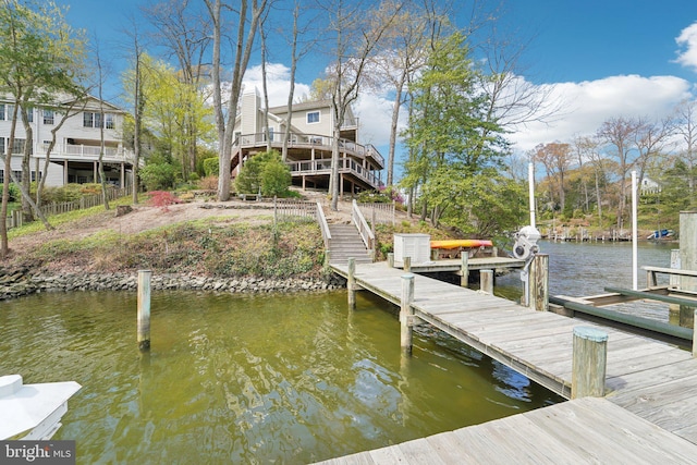 264 Capote Ct E, Severna Park, MD 21146 - dock with a water view and stairs