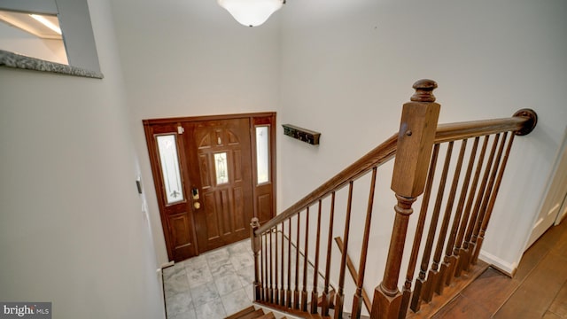 1601 Jubilation Ct, Herndon, VA 20170 - foyer entrance with baseboards and wood finished floors