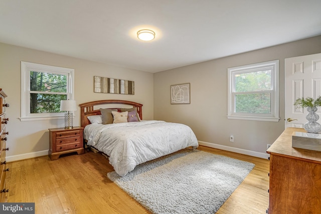 6515 Walters Woods Dr, Falls Church, VA 22044 - bedroom featuring light wood finished floors, baseboards, and multiple windows