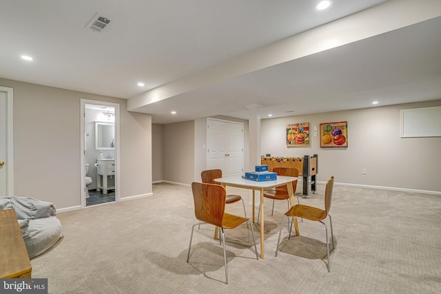6515 Walters Woods Dr, Falls Church, VA 22044 - dining area featuring recessed lighting and carpet