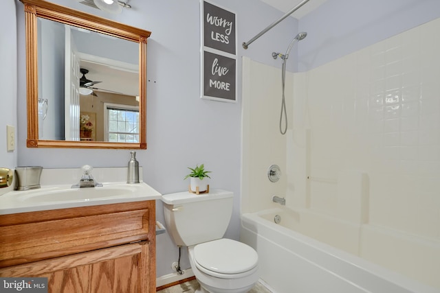 365 Hickory Trl, Crownsville, MD 21032 - bathroom with vanity, bathtub / shower combination, and toilet