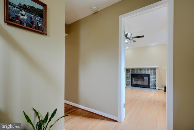 365 Hickory Trl, Crownsville, MD 21032 - corridor with wood finished floors and baseboards