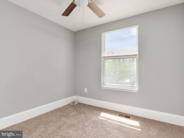 13347 Demetrias Way W, Germantown, MD 20874 - carpeted empty room featuring baseboards, a ceiling fan, and visible vents