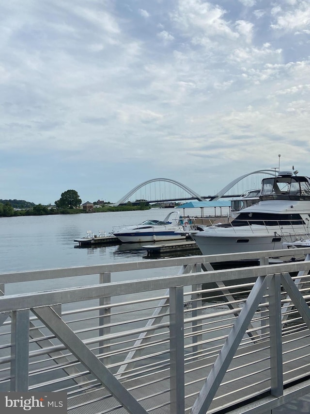 dock featuring a water view