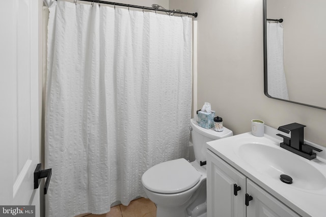 606 Whittington Pl, Deale, MD 20751 - bathroom with toilet, tile patterned flooring, and vanity