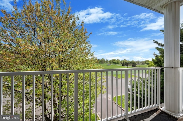 view of balcony