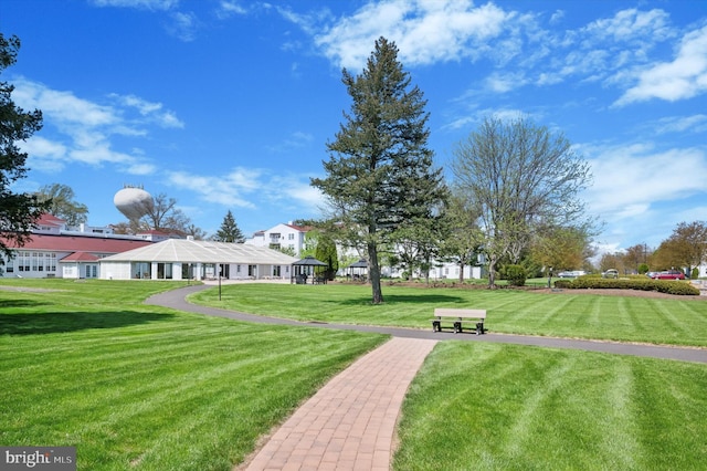 surrounding community featuring a lawn