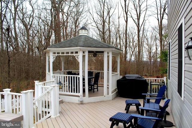 6 Copewood Ct, Manchester, MD 21102 - deck with area for grilling and a gazebo