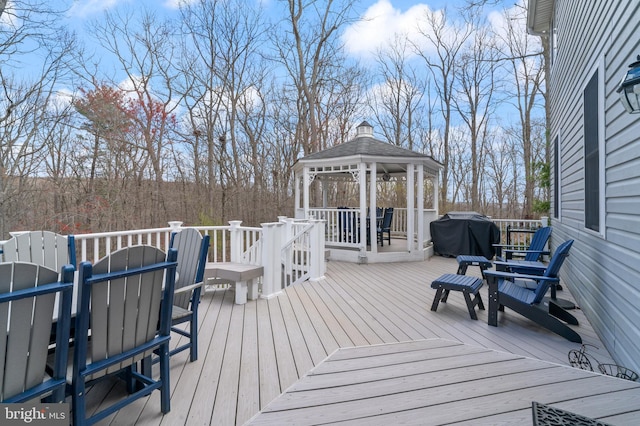 6 Copewood Ct, Manchester, MD 21102 - wooden terrace featuring a gazebo and grilling area