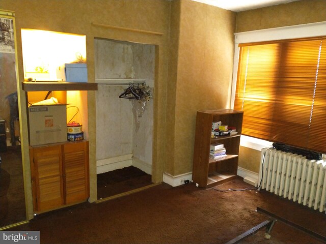 6812 Sprague St, Philadelphia, PA 19119 - bedroom featuring radiator heating unit, carpet flooring, and baseboards
