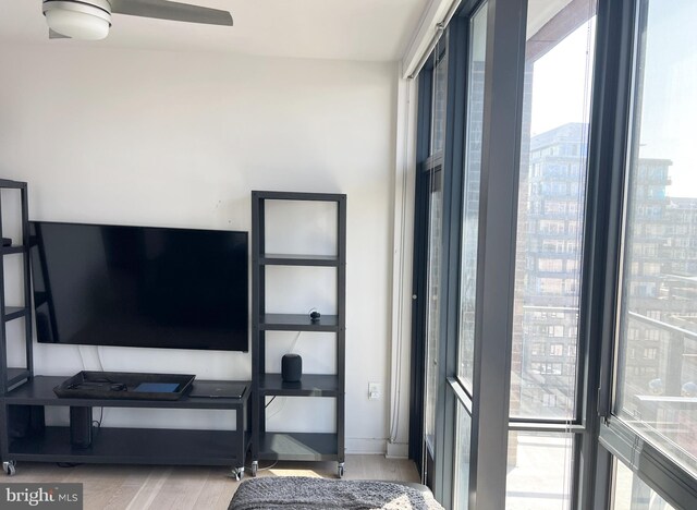 bedroom with wood finished floors
