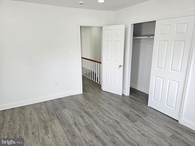 7204 Tabor Ave, Philadelphia, PA 19111 - unfurnished bedroom featuring wood finished floors, baseboards, and a closet