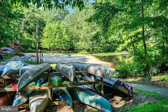 6219 Beachway Dr, Falls Church, VA 22041 - view of community featuring a view of trees and a water view