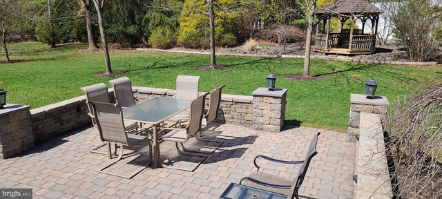 517 Monocacy Hl, Birdsboro, PA 19508 - view of patio / terrace featuring a gazebo and outdoor dining area
