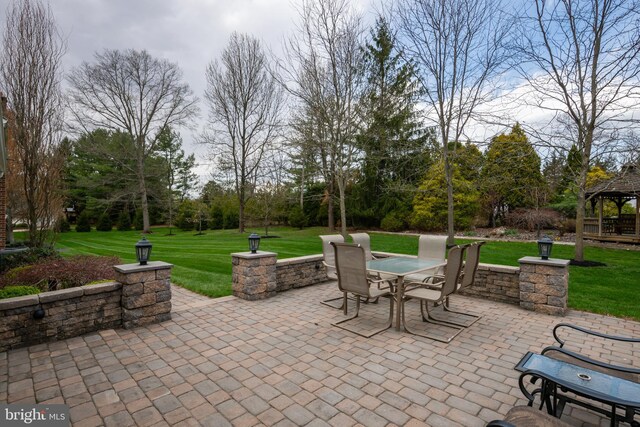 517 Monocacy Hl, Birdsboro, PA 19508 - view of patio / terrace featuring outdoor dining space and a gazebo