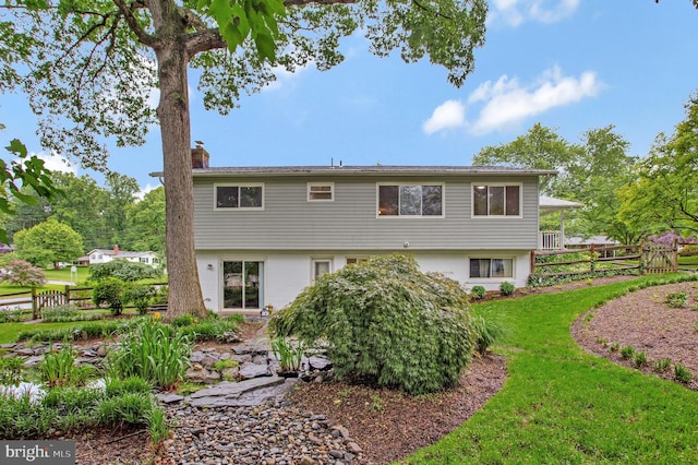 6901 Niles Dr, Laurel, MD 20707 - back of property featuring a chimney