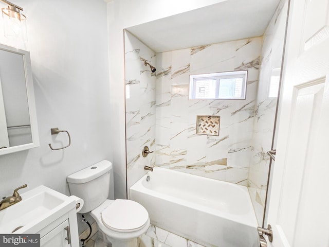 3906 Reisterstown Rd, Baltimore, MD 21215 - full bath featuring vanity, shower / tub combination, and toilet