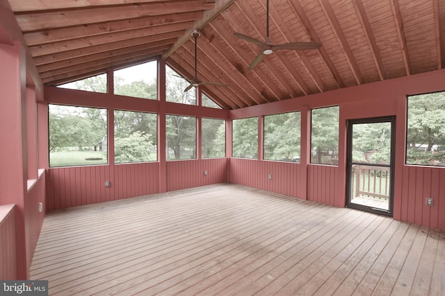 19468 Youngs Cliff Rd, Sterling, VA 20165 - unfurnished sunroom featuring a ceiling fan and plenty of natural light