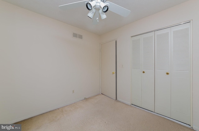 2943 Strathaven Ln, Abingdon, MD 21009 - unfurnished bedroom with carpet floors, a closet, and a ceiling fan