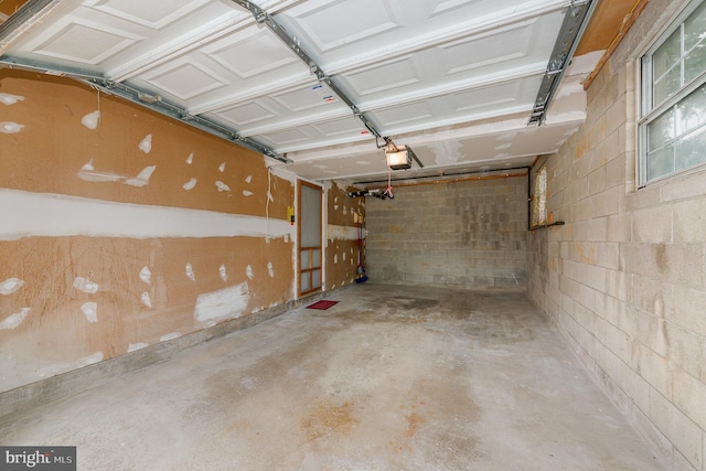 2943 Strathaven Ln, Abingdon, MD 21009 - garage with a garage door opener and concrete block wall