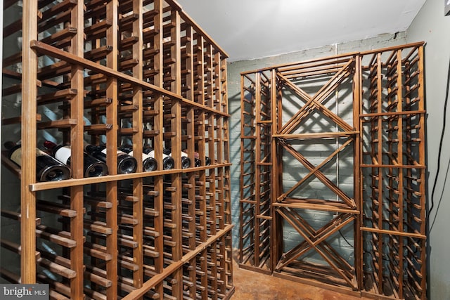 view of wine area