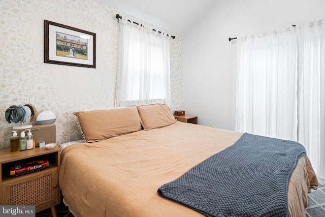 307 Kendall Blvd, Oaklyn, NJ 08107 - bedroom featuring vaulted ceiling and wallpapered walls