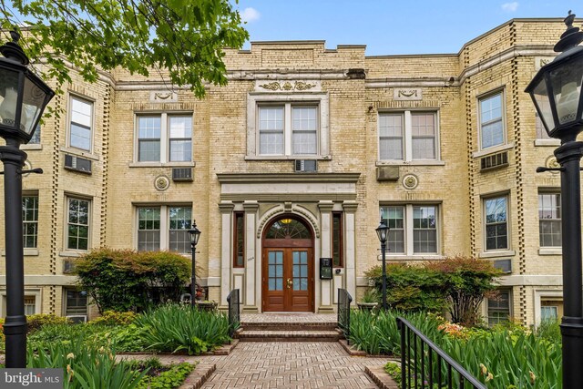 3024 Wisconsin Ave NW Unit 208, Washington, DC 20016 - doorway to property featuring french doors and brick siding