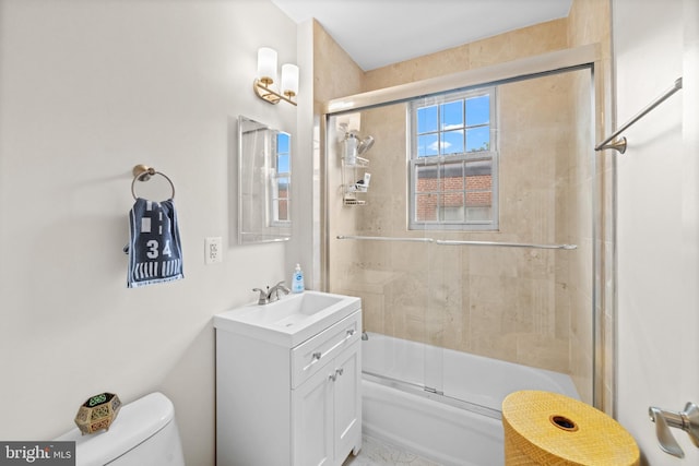 3024 Wisconsin Ave NW Unit 208, Washington, DC 20016 - bathroom featuring toilet, enclosed tub / shower combo, and vanity