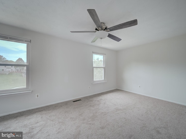 1566 Lodge Pole Ct, Annapolis, MD 21409 - carpeted empty room with a ceiling fan, baseboards, and visible vents
