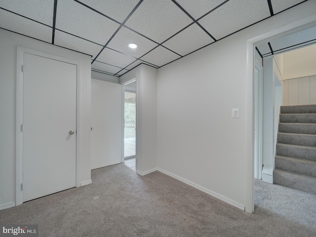 1566 Lodge Pole Ct, Annapolis, MD 21409 - interior space with recessed lighting, carpet flooring, a paneled ceiling, and baseboards