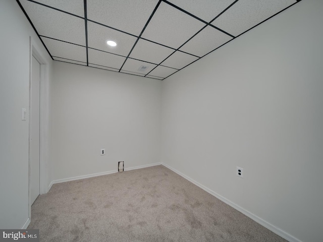 1566 Lodge Pole Ct, Annapolis, MD 21409 - spare room with carpet floors, recessed lighting, baseboards, and a paneled ceiling