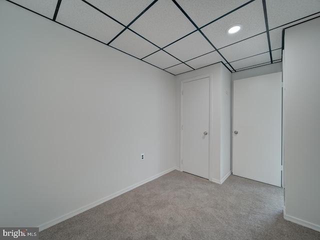 1566 Lodge Pole Ct, Annapolis, MD 21409 - interior space with carpet flooring, recessed lighting, baseboards, and a paneled ceiling