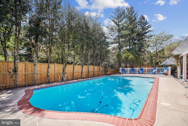 view of pool with a fenced in pool and a fenced backyard