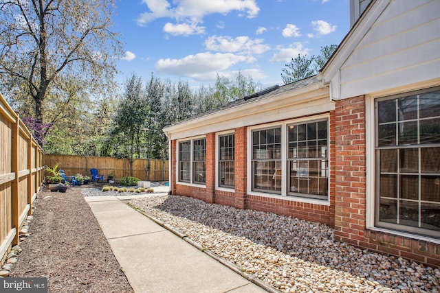 view of patio with a fenced backyard