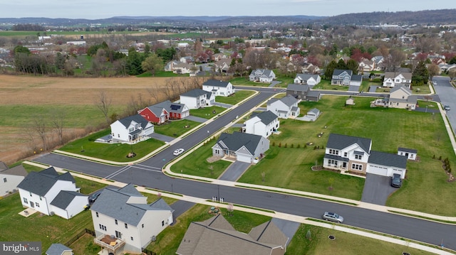 bird's eye view featuring a residential view